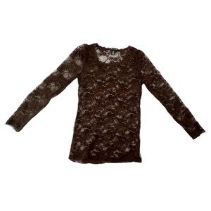 BROWN LACE LONG SLEEVE
